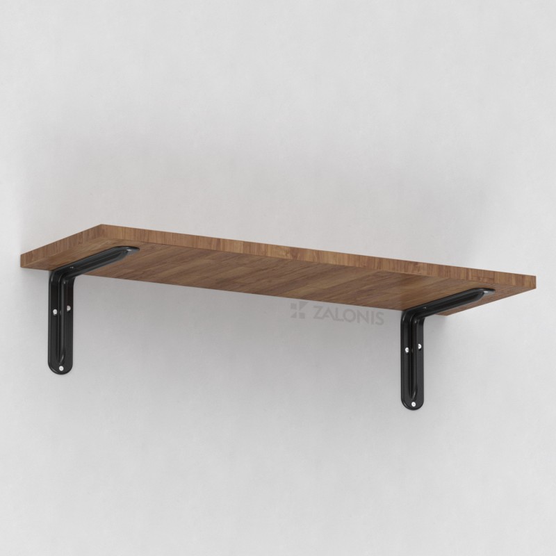 SHELF BRACKET m.108 / 150x100mm / 35Kg/PAIR / BLACK