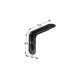 SHELF BRACKET m.108 / 123x84mm / 35Kg/PAIR / BLACK