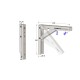 FOLDING BRACKET 20x16 100kg / WHITE HEAVY DUTY FOLDING BRACKETS / 100Kg/pair