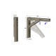 FOLDING BRACKET 20x16 100kg / METALLIC GRAY HEAVY DUTY FOLDING BRACKETS / 100Kg/pair