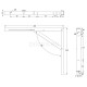 FOLDING BRACKET 40x30 100kg / WHITE HEAVY DUTY FOLDING BRACKETS / 100Kg/pair
