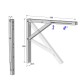 FOLDING BRACKET 40x30 100kg / WHITE HEAVY DUTY FOLDING BRACKETS / 100Kg/pair