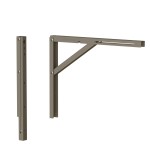 FOLDING BRACKET 40x30 100kg / METALLIC GRAY