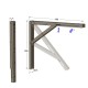 FOLDING BRACKET 40x30 100kg / METALLIC GRAY HEAVY DUTY FOLDING BRACKETS / 100Kg/pair