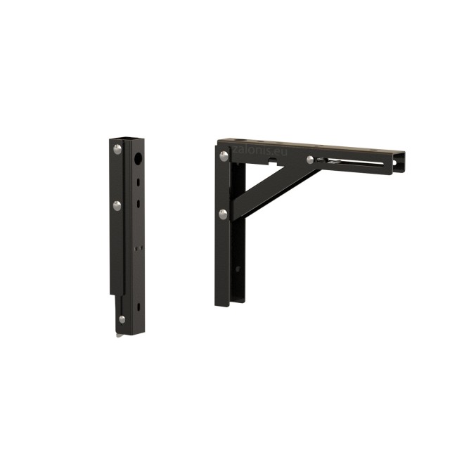 FOLDING BRACKET 20x16 100kg / BLACK