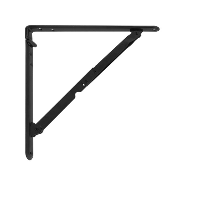 FOLDING SELF BRACKET 20 BLACK - 65kg/PAIR