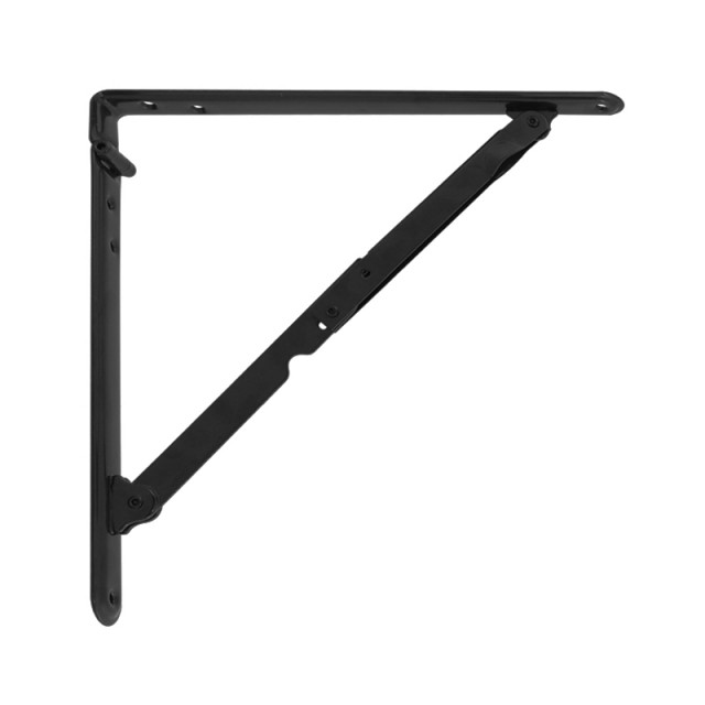 FOLDING SELF BRACKET 30 BLACK - 75kg/PAIR