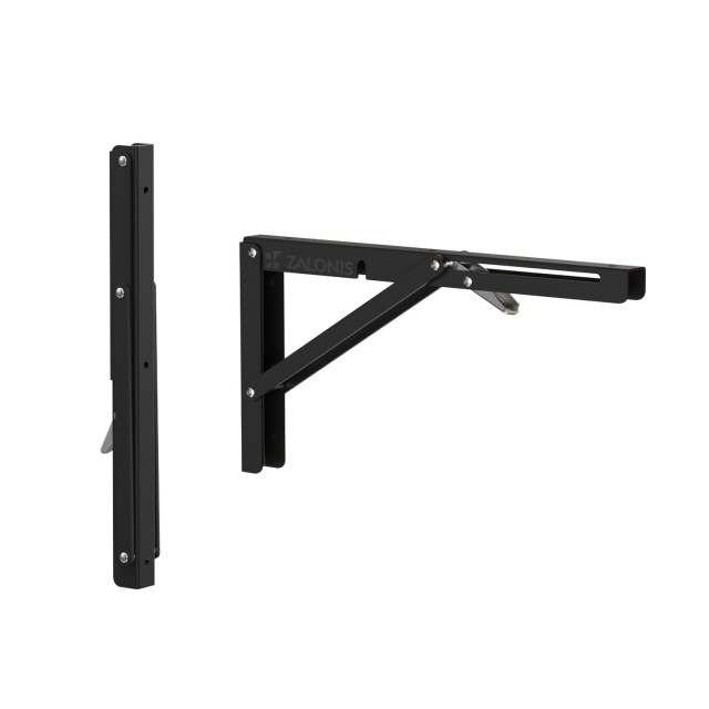 FOLDING BRACKET 30x16 / 80kg / BLACK