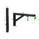 FOLDING BRACKET 30x16 / 80kg / BLACK