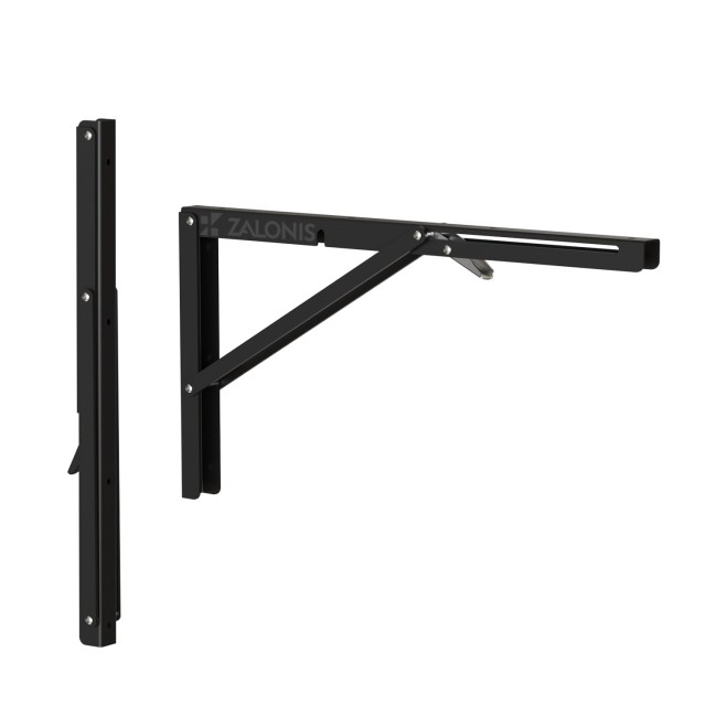 FOLDING BRACKET 40x22 / 80kg / BLACK