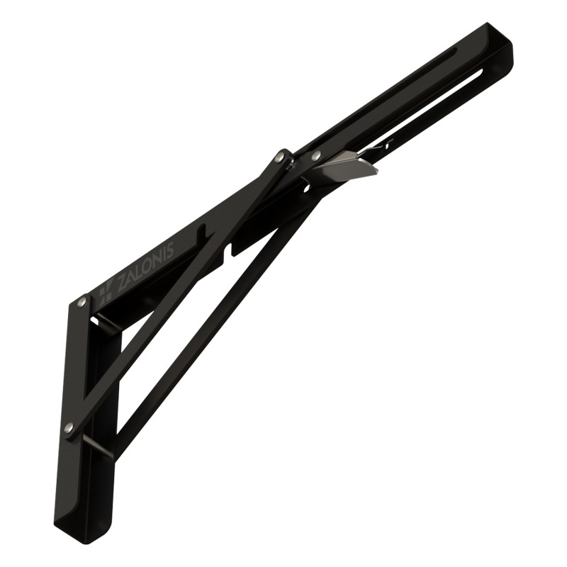 FOLDING BRACKET 30x16 / 80kg / BLACK