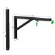 FOLDING BRACKET 40x22 / 80kg / BLACK
