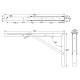 FOLDING BRACKET 40x22 / 80kg / GRAY