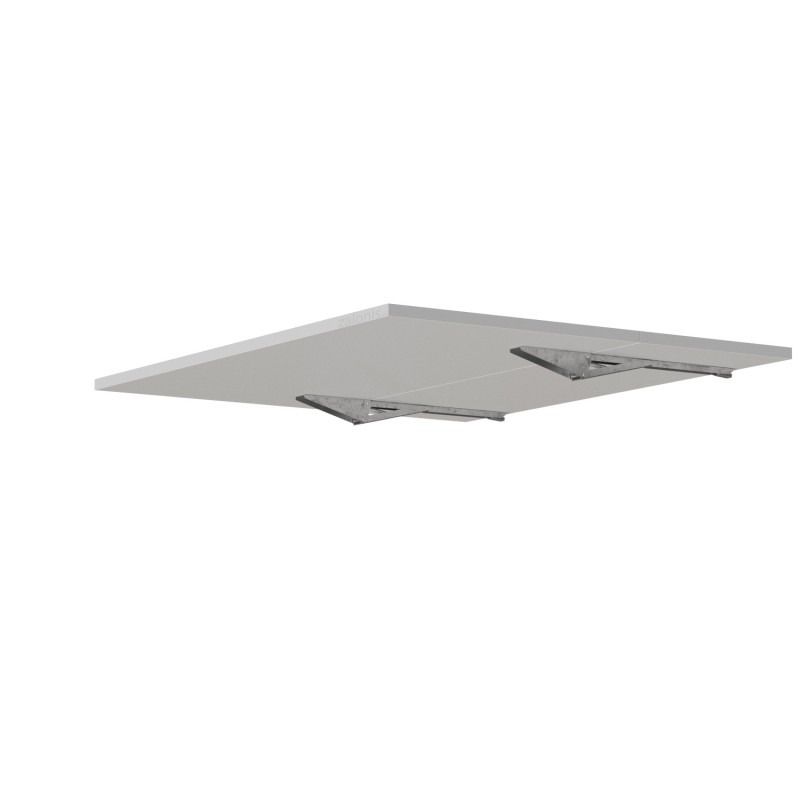 HINGED SPRING BRACKET FOR TABLE EXTENSION FOLDING SELF BRACKET WITH ERGONOMIC HANDLE 30-40-50cm/75-80kg WHITE