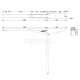 HINGED SPRING BRACKET FOR TABLE EXTENSION FOLDING SELF BRACKET WITH ERGONOMIC HANDLE 30-40-50cm/75-80kg WHITE
