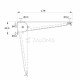 FOLDING SELF BRACKET WITH BUTTON 17.9cm/20kg WHITE