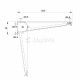 FOLDING SELF BRACKET WITH BUTTON 35.5cm/30kg BLACK