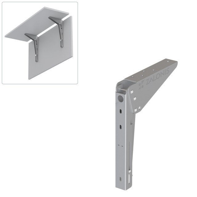 FOLDING BRACKET FOR TABLE EXTENSION / 20cm / MATT GRAY