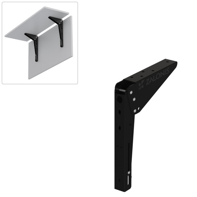 FOLDING BRACKET FOR TABLE EXTENSION / 20cm / BLACK