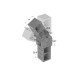 ADJUSTABLE DOUBLE CONNECTOR 20x20 / GRAY