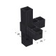 L TYPE 4 WAY CONNECTOR 25x25 / BLACK