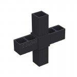 CROSS CONNECTOR 25x25 / BLACK