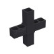 CROSS CONNECTOR 25x25 / BLACK