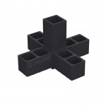 5 WAY CONNECTOR 25x25 / BLACK
