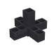 5 WAY CONNECTOR 25x25 / BLACK SQUARE TUBE 25x25 SHELF SYSTEM