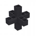 6 WAY CONNECTOR 25x25 / BLACK