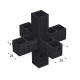 6 WAY CONNECTOR 25x25 / BLACK