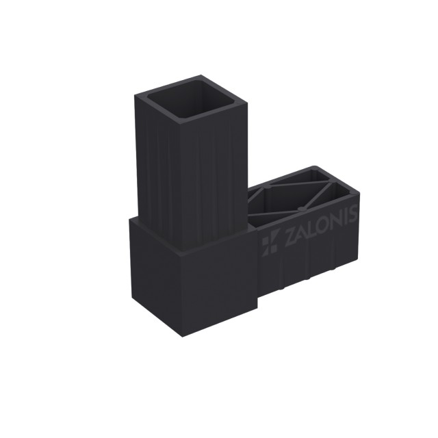 L-TYPE 2 WAY CONNECTOR 30x30 / BLACK