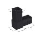L-TYPE 2 WAY CONNECTOR 30x30 / BLACK