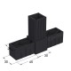 T TYPE 3 WAY CONNECTOR 30x30 / BLACK