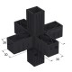 6 WAY CONNECTOR 30x30 / BLACK