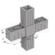 CROSS CONNECTOR 30x30 / GRAY