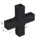 CROSS CONNECTOR 30x30 / BLACK
