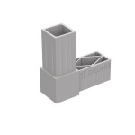 L TYPE 2 WAY CONNECTOR 40x40 / GRAY