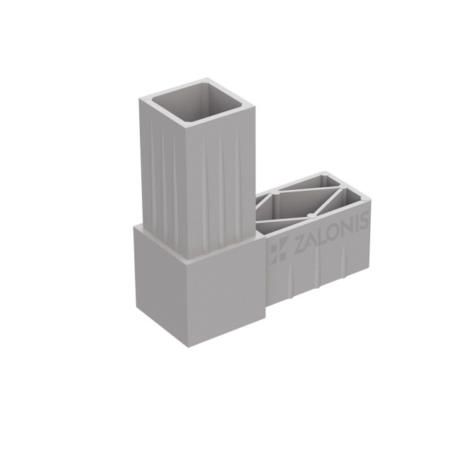 L TYPE 2 WAY CONNECTOR 40x40 / GRAY