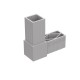 L TYPE 2 WAY CONNECTOR 40x40 / GRAY SQUARE TUBE 40x40 SHELF SYSTEM
