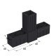 T TYPE 3 WAY CONNECTOR 40x40 / BLACK SQUARE TUBE 40x40 SHELF SYSTEM