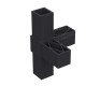 L TYPE 4 WAY CONNECTOR 40x40 / BLACK SQUARE TUBE 40x40 SHELF SYSTEM
