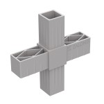 CROSS CONNECTOR 40x40 / GRAY