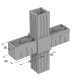 CROSS CONNECTOR 40x40 / GRAY