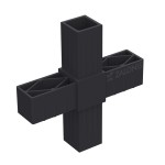 CROSS CONNECTOR 40x40 / BLACK
