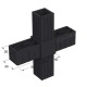 CROSS CONNECTOR 40x40 / BLACK