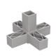 5 WAY CONNECTOR 40x40 / GRAY