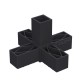 5 WAY CONNECTOR 40x40 / BLACK SQUARE TUBE 40x40 SHELF SYSTEM