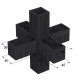 6 WAY CONNECTOR 40x40 / BLACK
