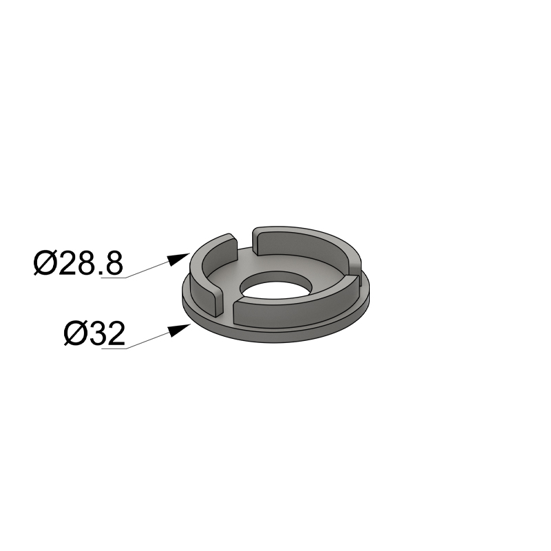 PLASTIC WASHER FOR TUBE D.32 / GRAY
